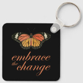 Porte-clés Adoptez le changement - Papillon orange (Dos)