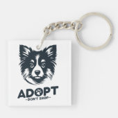 Porte-clés Adoptez, n'achetez pas 3 (Dos)