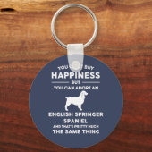 Porte-clés Adoptez un anglais Springer Spaniel Happiness (Recto)