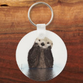 Porte-clés adorable animal de loutre moelleuse mignonne (Recto)