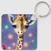 Porte-clés Adorable bébé Giraffe avec Holly et Parties scinti (Dos)