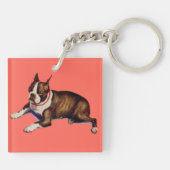 Porte-clés adorable Boston terrier (Dos)