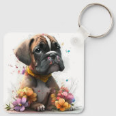Porte-clés Adorable Boxer Chien Chien Chien (Dos)