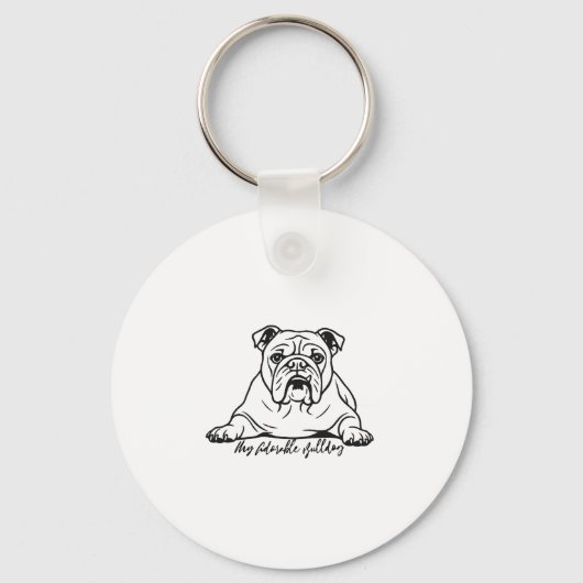 Porte-clés Adorable Bulldog (Recto)