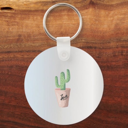 Porte-clés Adorable Cactus, Argent (Verso)