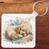 Porte-clés Adorable caniche de caniche (Verso)