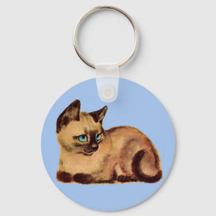 Porte-clés adorable chaton siamois