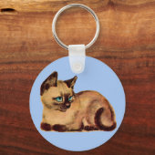 Porte-clés adorable chaton siamois (Recto)