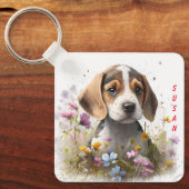 Porte-clés Adorable Chien Chien Chien Beagle (Recto)