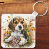 Porte-clés Adorable Chien Chien Chien Beagle (Verso)