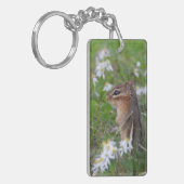 Porte-clés Adorable Chipmunk en fleurs (Devant gauche)