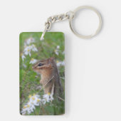 Porte-clés Adorable Chipmunk en fleurs (Dos)