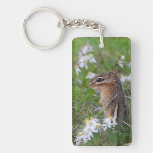 Porte-clés Adorable Chipmunk en fleurs (Devant)