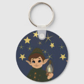 Porte-clés Adorable Elfe et Nuit Étoilée (Recto)