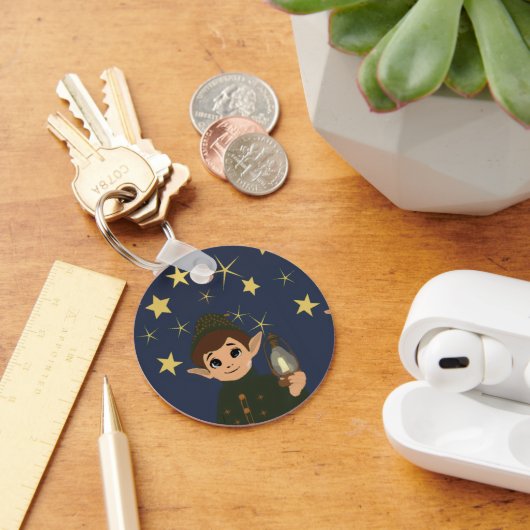 Porte-clés Adorable Elfe et Nuit Étoilée (Bureau)