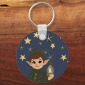Porte-clés Adorable Elfe et Nuit Étoilée (Recto)