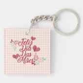 Porte-clés Adorable Feliz Dia Das Mães | PORTE - CLÉ (Dos)