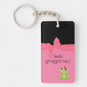 Porte-clés Adorable Grenouille Mignonne sur Points-Hello Magn