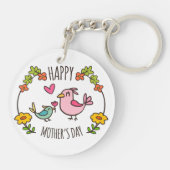 Porte-clés Adorable Joyeux Porte - clé de la fête des mères (Dos)