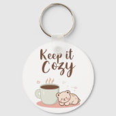 Porte-clés Adorable "Keep it Cozy" Winter Graphic (Recto)