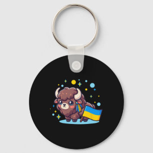 Porte-clés Adorable partisan ukrainien Fan Drapeau de l'Ukrai