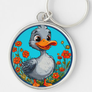 Porte-clés Adorable petit canard de dessin animé