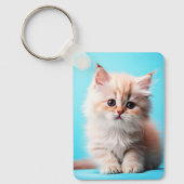 Porte-clés Adorable Potrait de chaton blanc-54971 (Recto)