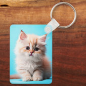 Porte-clés Adorable Potrait de chaton blanc-54971 (Verso)