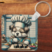 Porte-clés Adorable Sushi Chef Chiot (Verso)