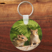 Porte-clés Adorablement Curieux Chipmunks de bébé (Recto)
