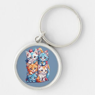 Porte-clés Adorables chatons kawaii mignons
