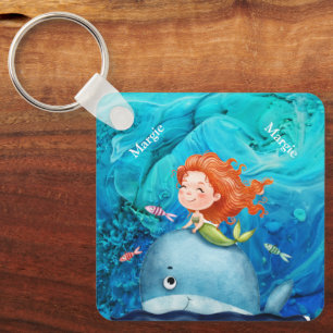 Porte-clés Adorables Océan Créations Sirène Et Baleine Person