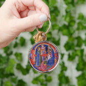 PORTE-CLÉS ADORATION DU PARCHEMENT DE LA NATIVITÉ MAGI CHRIST (Main)