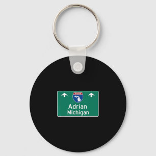 Porte-clés Adrian Michigan Mi Autoroute Vacances Souvenir