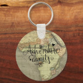 Porte-clés Adventure Awaits Old World Map Keychain (Recto)