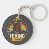 Porte-clés Adventurous American Hairless Terrier Hiker  (Dos)