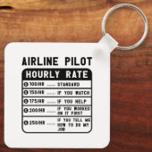 Porte-clés Aéronautique à tarif horaire amusant (Verso)