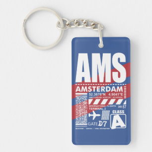 Porte-clés Aéroport d'Amsterdam AMS