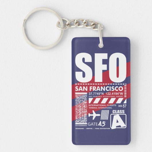 Porte-clés Aéroport de San Francisco (Devant)