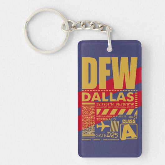 Porte-clés Aéroport DFW Dallas (Devant)