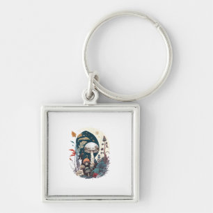 Porte-clés Aesthetic Goblincore Cottagecore Champignon Botani