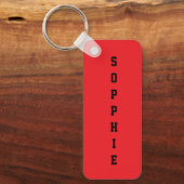 Porte-clés aesthetic Red initials keychain trendy charm (Recto)