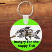 Porte-clés affamé de poissons heureux (Recto)