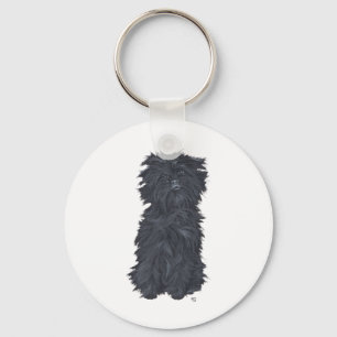 Porte-clés Affenpinscher assis