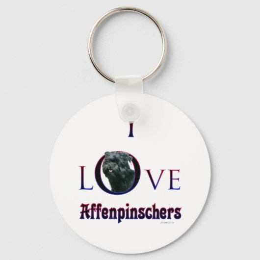 Porte-clés Affenpinscher I Love (Recto)