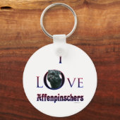 Porte-clés Affenpinscher I Love (Recto)