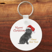 Porte-clés Affenpinscher Noël (Recto)