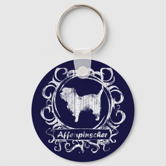 Porte-clés Affenpinscher Patiné classique (Recto)