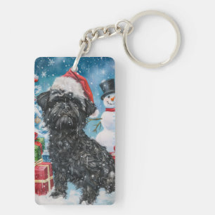 Porte-clés Affenpinscher Winter Wonderland Christmas Joie