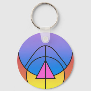 Porte-clés Affiche de cercles géométriques abstraits colorés